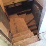 Basement winder staircase