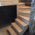 Basement winder staircase