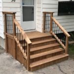 After- Steps platform and railings  black metal ballisters 