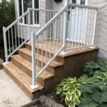 After- Stairs and platform with aluminum railings