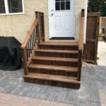 After- stairs and platform with Square balusters