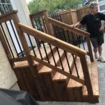 After- stairs and platform with Square balusters