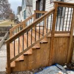 Platform and stairs with railings and Aluminum  balusters  FINISHED
