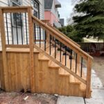 Platform and stairs with railings and Aluminum  balusters  FINISHED